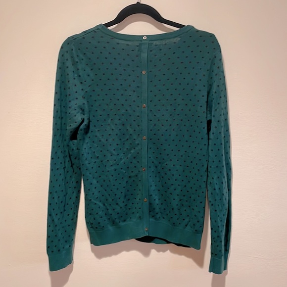 Tommy Hilfiger 100% Pima cotton green sweater with polka dots - Picture 3 of 3